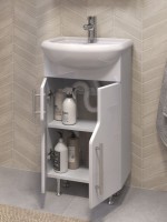 Тумба с раковиной Vigo 45 напольная, белая