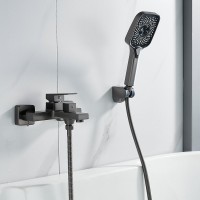 Смеситель для ванны с душем Shevanik S9602T оружейная сталь
