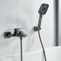 Смеситель для ванны с душем Shevanik S9602T оружейная сталь