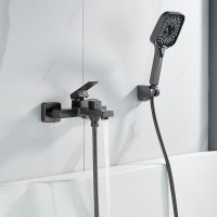 Смеситель для ванны с душем Shevanik S9602T оружейная сталь