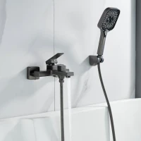 Смеситель для ванны с душем Shevanik S9602T оружейная сталь