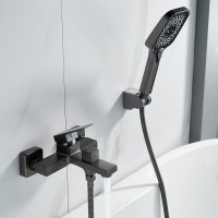 Смеситель для ванны с душем Shevanik S9602T оружейная сталь