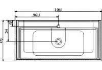 Тумба с раковиной Bellezza Лоренцо 100 белая