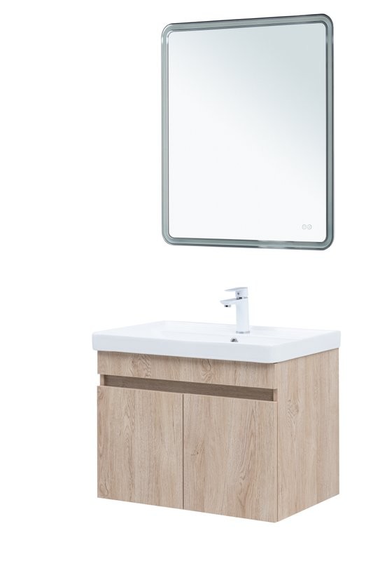 Мебель для ванной комнаты Aquanet Оптима 70 подвесная, дуб светлый