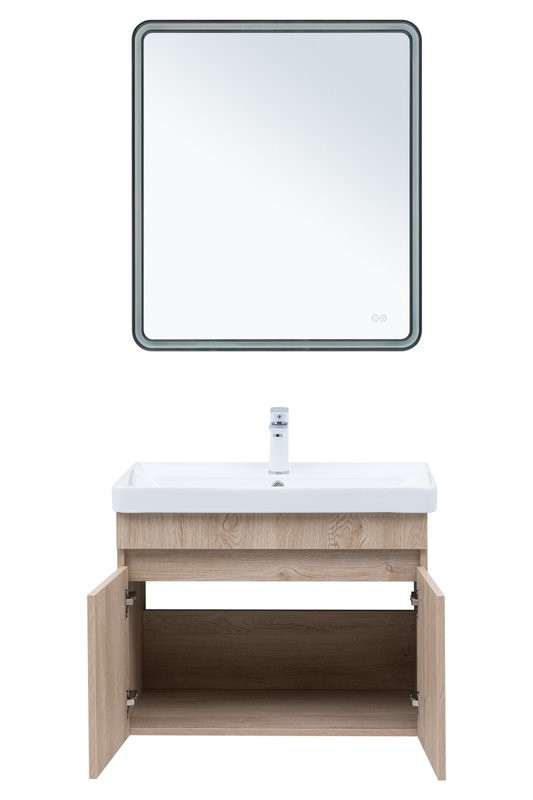 Мебель для ванной комнаты Aquanet Оптима 70 подвесная, дуб светлый