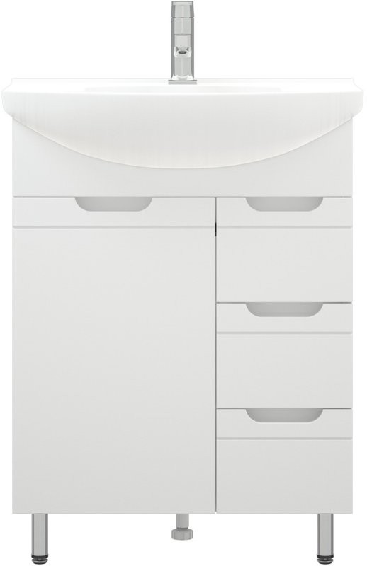 Тумба с раковиной Corozo Лея 65 белая