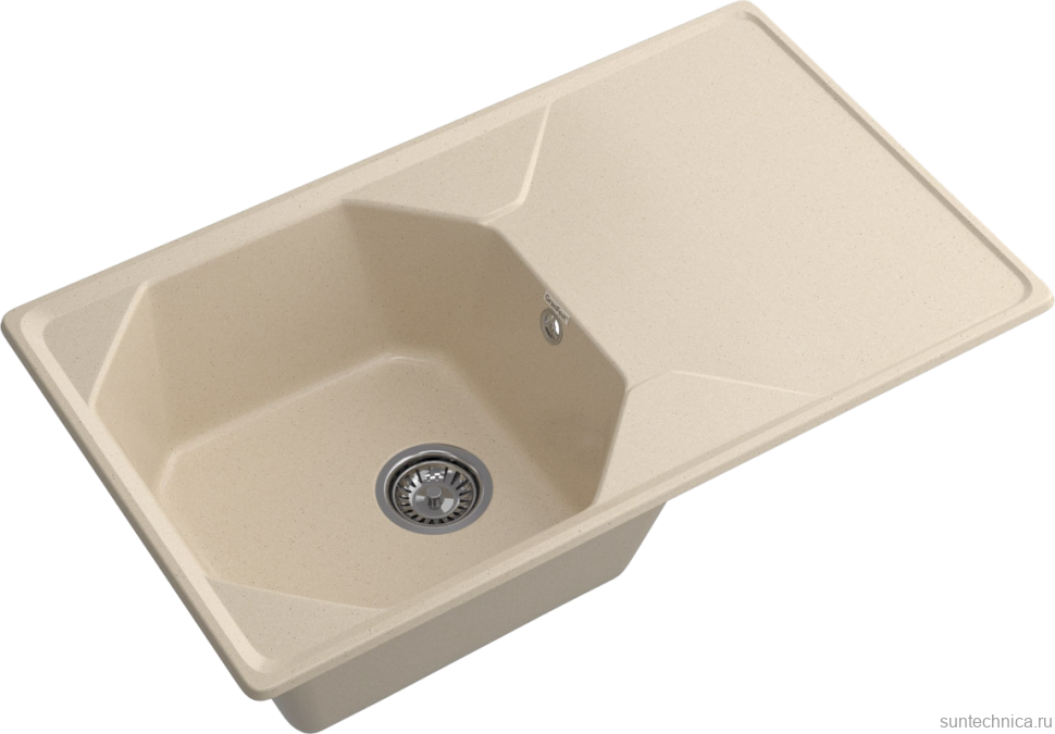 Комплект Мойка GranFest Unique U-840L кашемир + Измельчитель Bone Crusher BC 910-SL-Slim Line