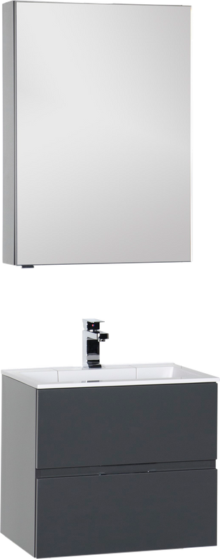 Мебель для ванной комнаты Aquanet Алвита 60 серый антрацит