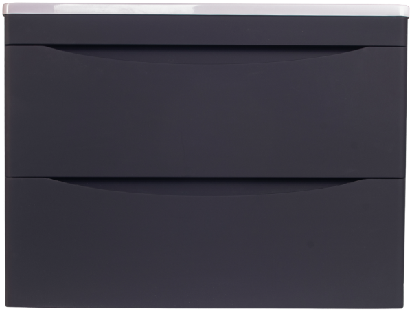 Тумба с раковиной Style Line Бергамо Мини 70 Люкс Plus подвесная, антискрейтч черная