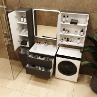 Тумба с раковиной Style Line Бергамо Мини 70 Люкс Plus подвесная, антискрейтч черная