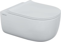 Комплект Berges Atom Line EGO XL Rimless крышка-сиденье Okus Slim SO, кнопка смыва глянцевый хром
