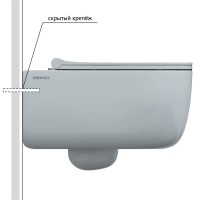 Комплект Berges Atom Line EGO XL Rimless крышка-сиденье Okus Slim SO, кнопка смыва глянцевый хром