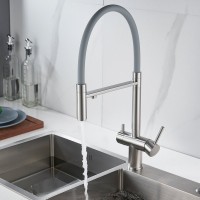 Смеситель для кухни Shevanik S178L с гибким изливом, сатин