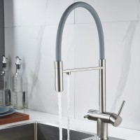 Смеситель для кухни Shevanik S178L с гибким изливом, сатин
