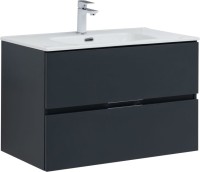 Мебель для ванной комнаты Aquanet Алвита 80 подвесная, антрацит, 2 ящика