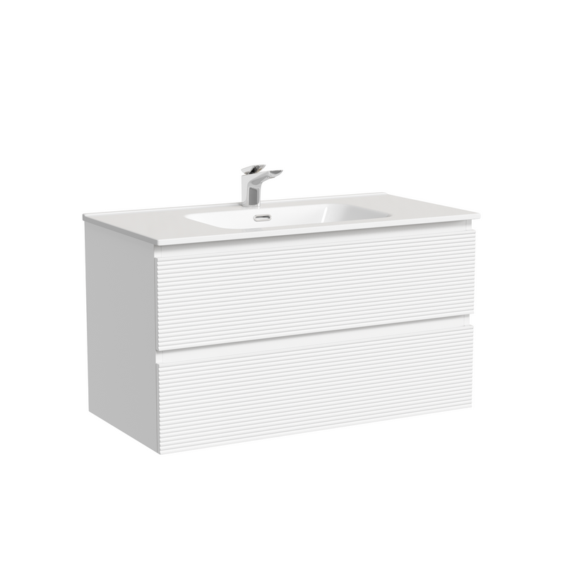 Тумба с раковиной Sancos Folk 90 bianco, раковина CN7002