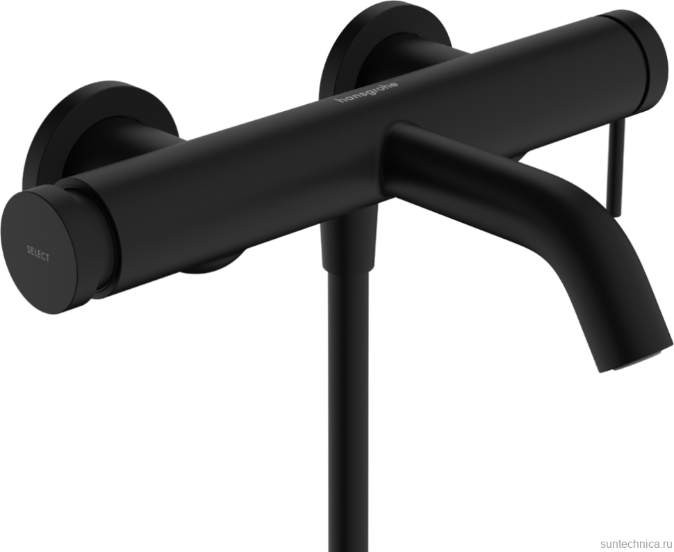 Смеситель для ванны с душем Hansgrohe Tecturis S 73422670 матовый черный