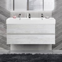 Тумба с раковиной Cezares Molveno 46 120 legno bianco, с раковиной Cezares CZR-MIL-120-2-LVB