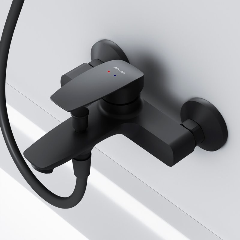 Душевой комплект Смеситель AM.PM Tender F45A10022 + Стойка Gem F0790022