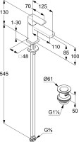Смеситель для раковины Kludi Renon 422663975 черный матовый