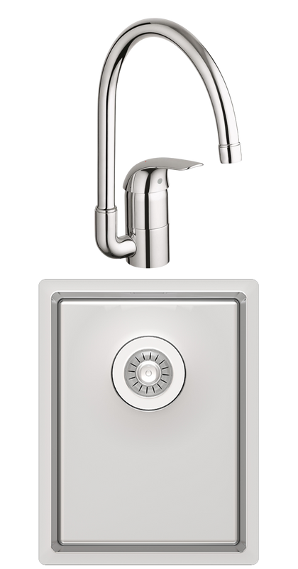 Комплект Мойка Florentina Оптима OHM.300.400 + Смеситель Grohe Euroeco