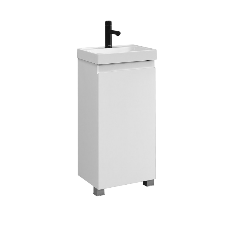 Тумба под раковину без столешницы Belux Бостон Н 40 напольная, белая глянцевая