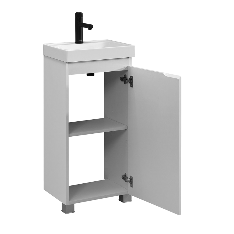 Тумба под раковину без столешницы Belux Бостон Н 40 напольная, белая глянцевая