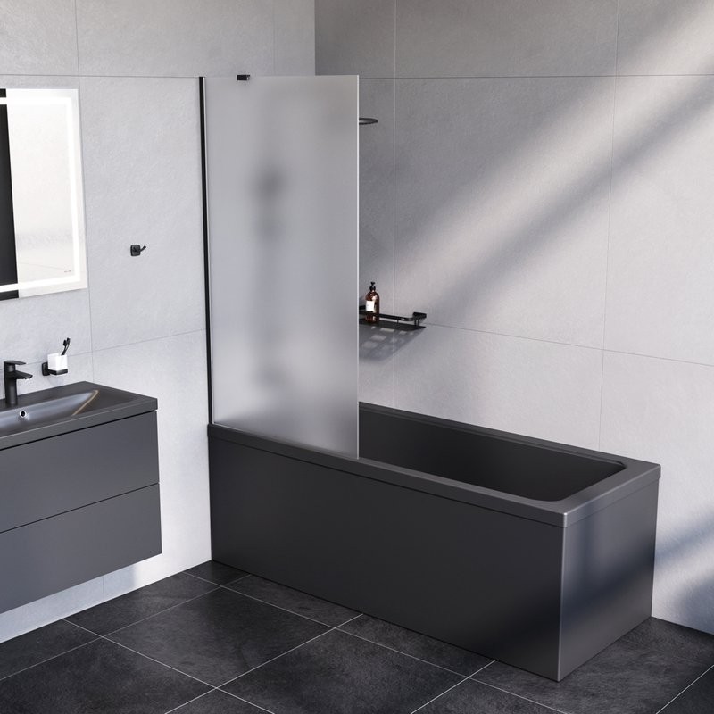 Шторка на ванну AM.PM Gem W90BS-080-140BM стекло матовое