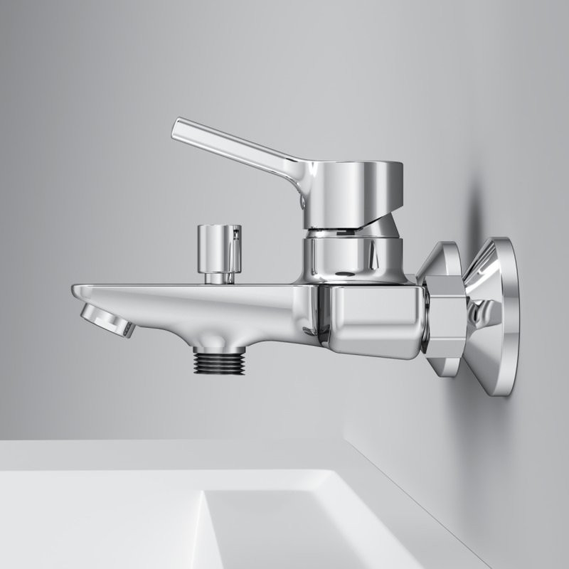 Душевой комплект Смеситель AM.PM X-Joy F85B10000 + Стойка Like F0780064