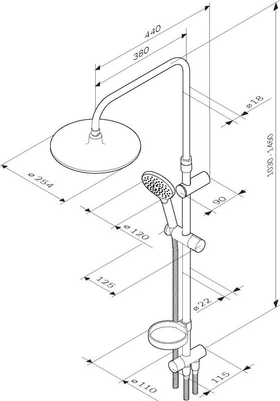 Душевой комплект Смеситель AM.PM X-Joy F85B10000 + Стойка Like F0780064