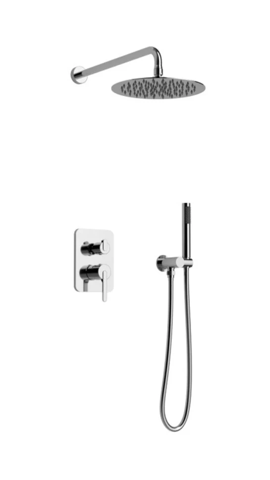 Душевой комплект AltroBagno Unione 040106 Cr С ВНУТРЕННЕЙ ЧАСТЬЮ, хром