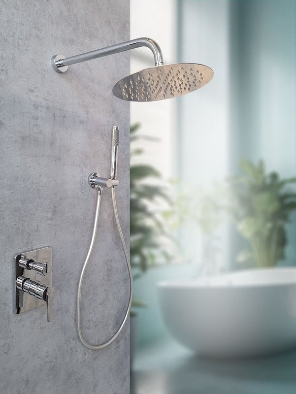 Душевой комплект AltroBagno Unione 040106 Cr С ВНУТРЕННЕЙ ЧАСТЬЮ, хром