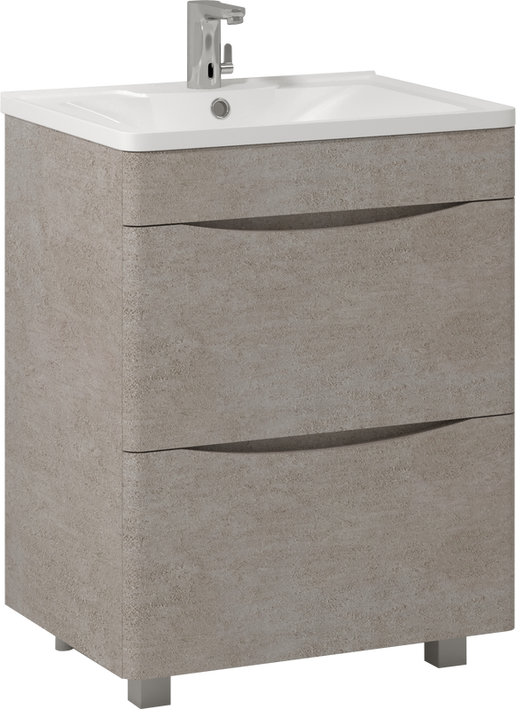 Тумба под раковину Vod-Ok Adel 60 напольная, белый камень