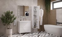 Тумба с раковиной Velvex Edge 80.2Y напольная, белая
