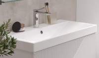 Тумба с раковиной Velvex Edge 80.2Y напольная, белая