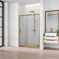Душевая дверь в нишу Kubele DE019 D2-CLN-BR 170 см, профиль бронза