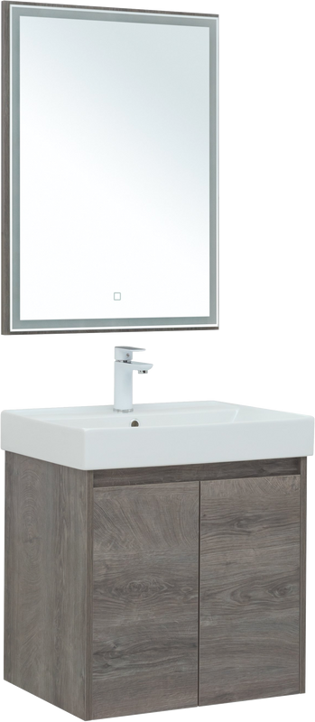Мебель для ванной комнаты Aquanet Nova Lite 60 дуб рошелье, с дверками
