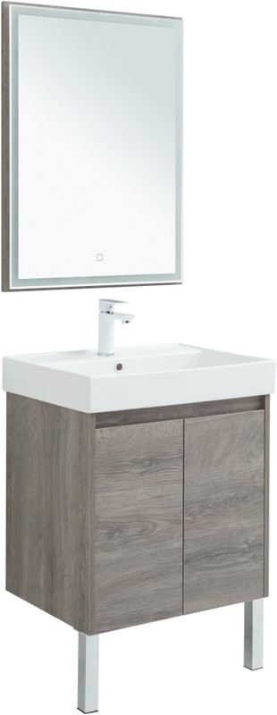 Мебель для ванной комнаты Aquanet Nova Lite 60 дуб рошелье, с дверками