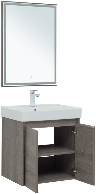 Мебель для ванной комнаты Aquanet Nova Lite 60 дуб рошелье, с дверками