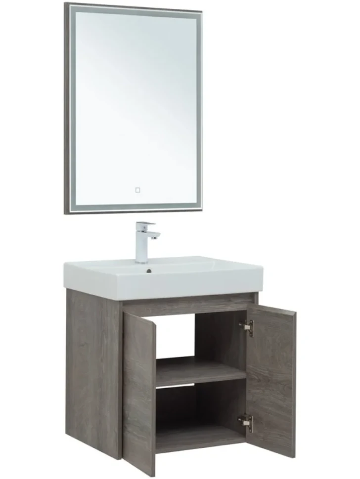 Мебель для ванной комнаты Aquanet Nova Lite 60 дуб рошелье, с дверками