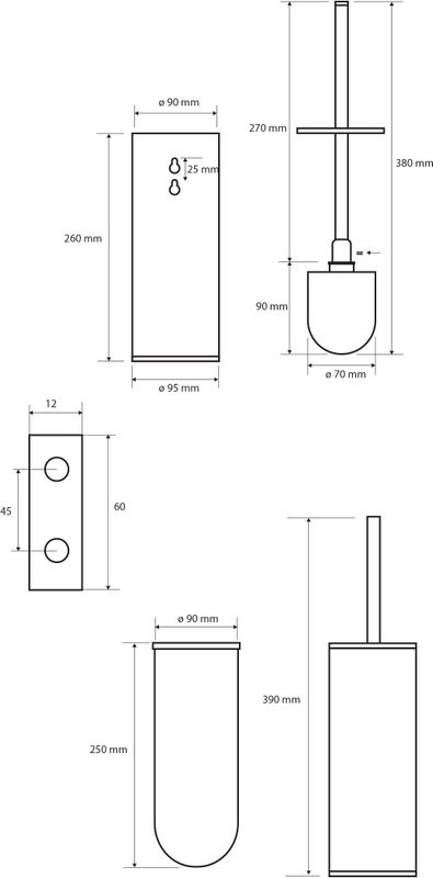 Набор Ершик Bemeta Dark 102313060 + Держатель 104112010