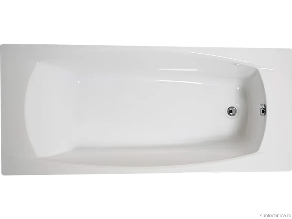 Акриловая ванна Marka One Pragmatika 175x75 см, правая, пристенная, белая, с каркасом, обрезная
