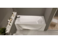 Акриловая ванна Marka One Pragmatika 175x75 см, правая, пристенная, белая, с каркасом, обрезная