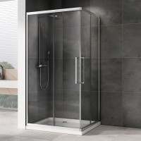 Душевой уголок Abber Schwarzer Diamant AG02129H 120x90, профиль хром, стекло прозрачное