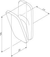 Крючок AM.PM Inspire 2.0 A50A35522 матовый черный, на шурупах