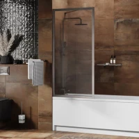 Шторка на ванну Wasserkraft Abens 20W01-80BN профиль никель, стекло прозрачное