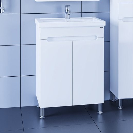 Тумба под раковину СаНта Лондон 60 напольная, 2 дверцы