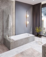 Чугунная ванна Goldman Classic 120x70 см, встраиваемая, белая, на ножках