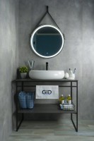 Накладная раковина GID Lago N9030a 60 глянцевая белая, овальная, фаянс