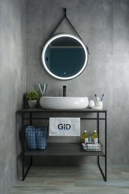 Накладная раковина GID Lago N9030a 60 глянцевая белая, овальная, фаянс